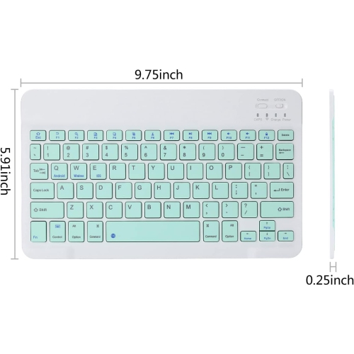 Ultra-Slim Rechargeable Bluetooth Keyboard Portable Compact Wireless Keyboard for Android Windows Samsung Galaxy Tab Tablet Smartphone Cell Phone iOS