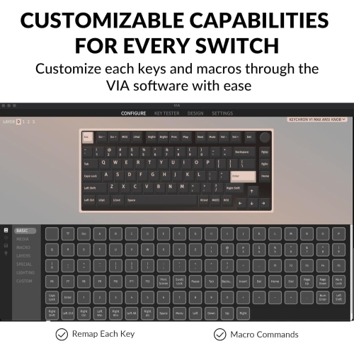 V1 Max Wireless Custom Mechanical Keyboard, QMK/VIA Programmable 75% Layout Bluetooth 5.1/2.4 GHz/Wired RGB with Hot-swappable Gateron Jupiter Banana