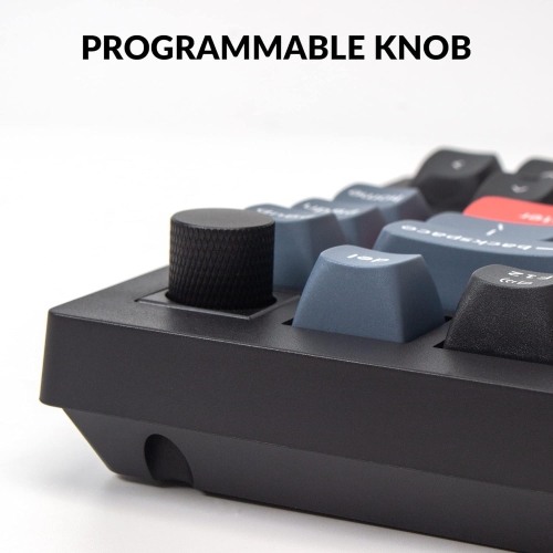 V1 Max Wireless Custom Mechanical Keyboard, QMK/VIA Programmable 75% Layout Bluetooth 5.1/2.4 GHz/Wired RGB with Hot-swappable Gateron Jupiter Banana