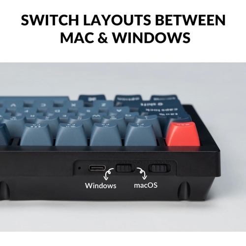 V1 Max Wireless Custom Mechanical Keyboard, QMK/VIA Programmable 75% Layout Bluetooth 5.1/2.4 GHz/Wired RGB with Hot-swappable Gateron Jupiter Banana