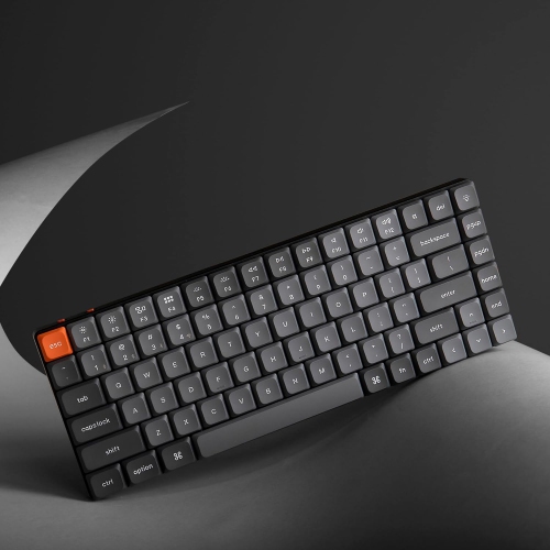 K3 Max Ultra-Slim Wireless Mechanical Keyboard, QMK/VIA Programmable Bluetooth 5.1/2.4 GHz/Wired with White Backlight Low Profile Gateron Mechanical