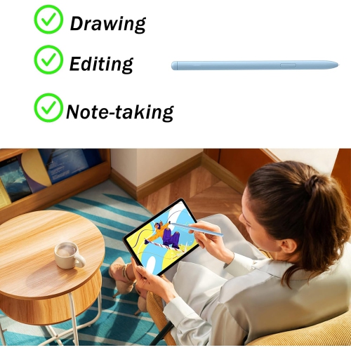 Galaxy Tab S6 Lite S Pen Replacement for Samsung Galaxy Tab S6 Lite 2024 EJ-PP610BLEGUJ Stylus Pen S Pen S6 Lite Stylo + Tips/Nibs