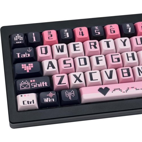OECECA  Pbt Cute Keycaps 131 Keys And Pink Keycaps Dye Sublimation Sweetheart Keycaps Xda Profile Custom Keyboard Keycaps for Cherry Gateron Mx