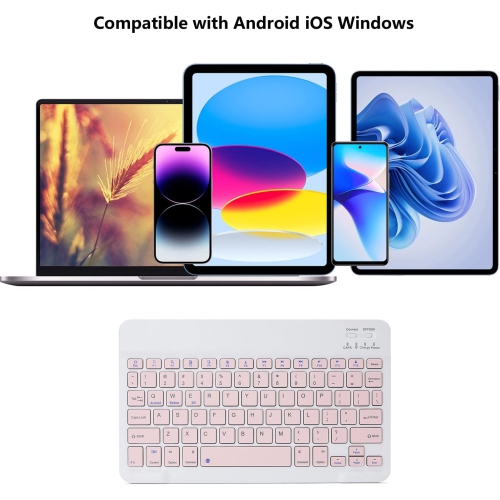 Ultra-Slim Rechargeable Bluetooth Keyboard Portable Compact Wireless Keyboard for Android Windows Samsung Galaxy Tab Tablet Smartphone Cell Phone iOS