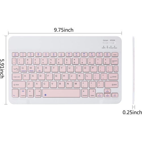 Ultra-Slim Rechargeable Bluetooth Keyboard Portable Compact Wireless Keyboard for Android Windows Samsung Galaxy Tab Tablet Smartphone Cell Phone iOS