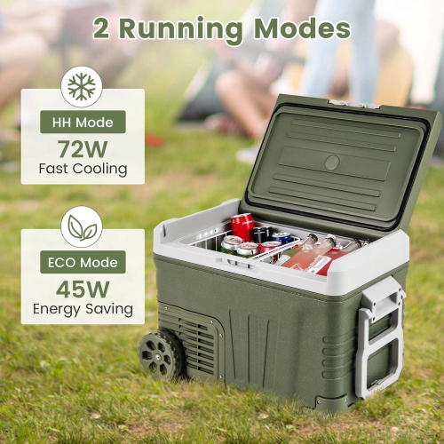 Costway 12 Volt Car Refrigerator 37 QT Portable Car Fridge with -4℉~68℉ Adjustable Range