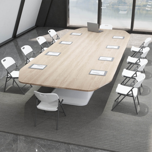 Costway Folding Chairs Set of 12 HDPE Plastic Chairs with Metal Frame for Home Office