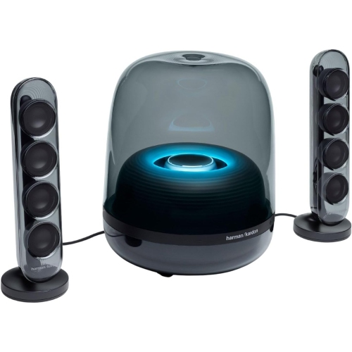 Boîte ouverte - Haut-parleur sans fil Bluetooth SoundSticks 4 de Harman Kardon - Noir