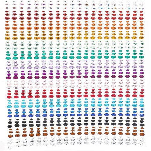 ISTAR  Face Gems Rhinestones Pearl Stickers Kit for Makeup With Tweezer, Self-Adhesive Glitter Color Festival Face Jewels Hair Gems Sticker