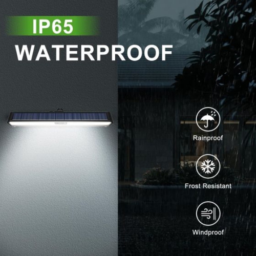 Solar Lights Outdoor, Lighting Modes Solar Strobe Lights IP65 Waterproof Solar Warning Lights Bright Warm