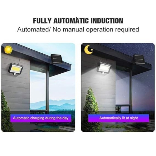 100 LED cob Solar led Light Waterproof pir Motion Sensor Smart Separate Split lamp Outdoor Induction Garden Security Wall Light