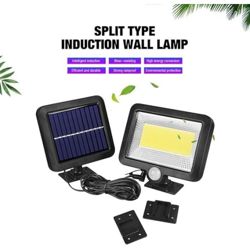 100 LED cob Solar led Light Waterproof pir Motion Sensor Smart Separate Split lamp Outdoor Induction Garden Security Wall Light