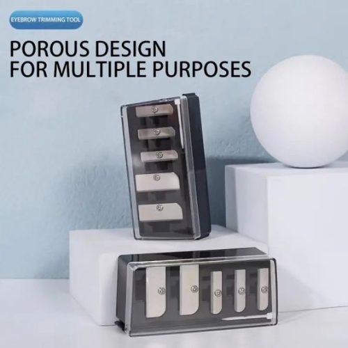 1pc Professional Eyebrow Pencil PVC Sharpener - Five Holes Makeup Pencil Sharpener