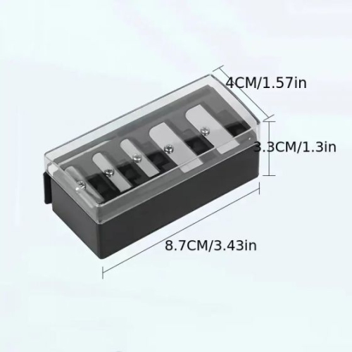 1pc Professional Eyebrow Pencil PVC Sharpener - Five Holes Makeup Pencil Sharpener