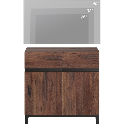 Meuble pour téléviseur moderne WAMPAT pour téléviseurs jusqu'à 40&nbsp;po, meuble pour téléviseur avec tablette réglable et base en métal pour salon,