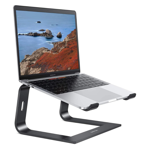 Laptop Stand, OMOTON Laptop Mount, Aluminum Laptop Holder Riser Stand for Desk, Compatible with MacBook Air/Pro, Dell, HP, Lenovo and All Laptops