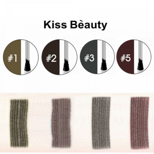 NEW Waterproof Eyebrow Pen Tattoo Micro blading 4 Fork Tip 3D Makeup Ink Pencil