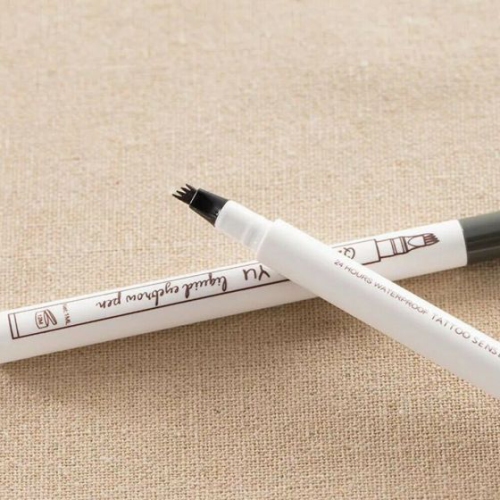 NEW Waterproof Eyebrow Pen Tattoo Micro blading 4 Fork Tip 3D Makeup Ink Pencil