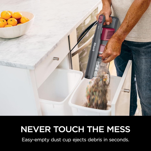 Shark Rocket Pet Pro IZ162HC avec rouleau-brosse autonettoyant, filtre HEPA Aspirateur-balai léger sans fil, 7.5 lb, magenta