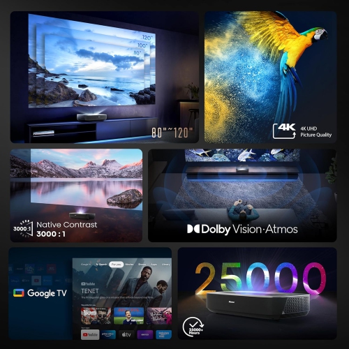 Hisense PL1 Laser Cinema Series 4K UHD Ultra Short Throw Smart Laser Projector by HISENSE - Open Box condition - Image 4