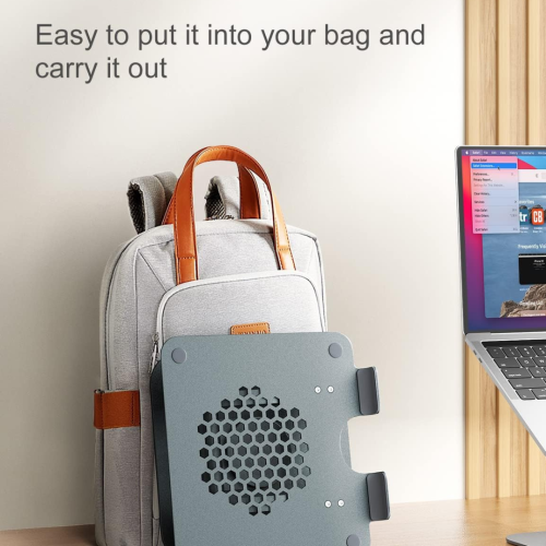 Swivel Laptop Stand for Desk, Ergonomic Laptop Holder with 360° Rotating Base, Adjustable Computer Stand Laptop Riser Compatible with Air, Pro, All