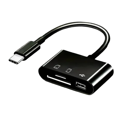Adaptateur de lecteur de cartes USB-C à SD/MicroSD pour un transfert de données facile