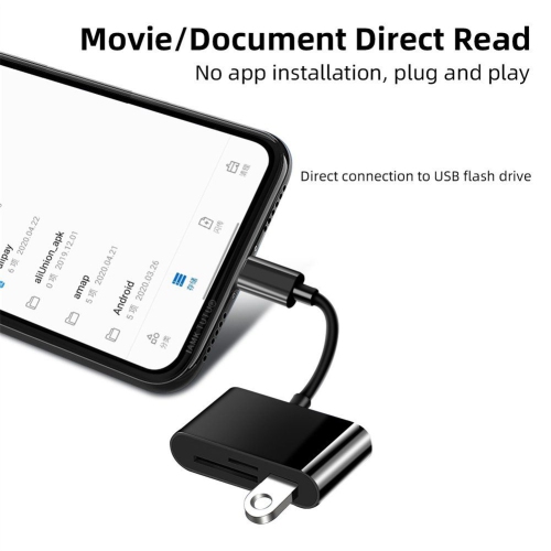 Adaptateur de lecteur de cartes USB-C à SD/MicroSD pour un transfert de données facile