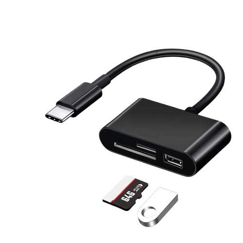 Adaptateur de lecteur de cartes USB-C à SD/MicroSD pour un transfert de données facile