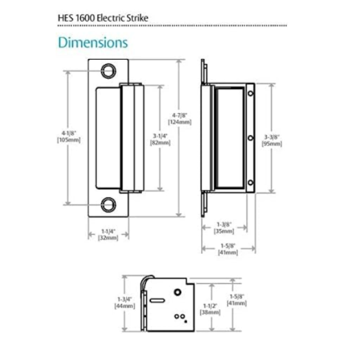 HES 1600CS Complete Pac for Latchbolt & Deadbolt Locks, Includes 8 faceplates