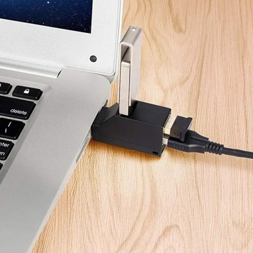 3-Port USB 3.0 Hub with Cable for Connecting Peripherals to Hard-to-Reach Ports