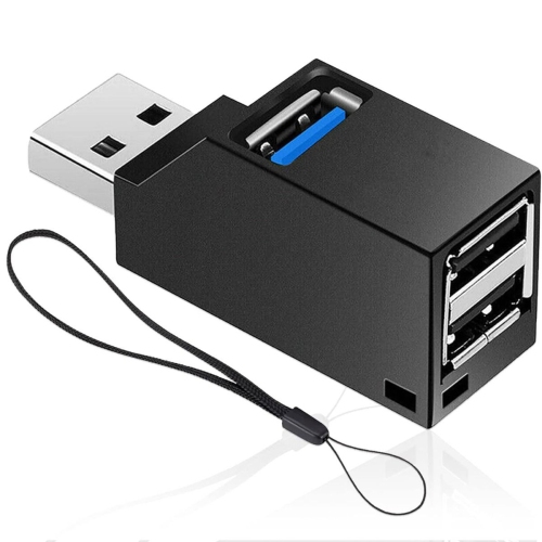 3-Port USB 3.0 Hub with Cable for Connecting Peripherals to Hard-to-Reach Ports