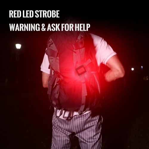 Feux de course Lumières de sécurité rechargeables pour marcher la nuit Lampe de poche portative LED de travail Avertissement pour le camping, la