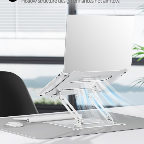Laptop Notebook Stand Holder Adjustable Ultrabook Stand Riser Portable Compatible with MacBook Air Pro HP Dell XPS Lenovo All laptops 10-15.6"