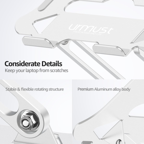 Laptop Notebook Stand Holder Adjustable Ultrabook Stand Riser Portable Compatible with MacBook Air Pro HP Dell XPS Lenovo All laptops 10-15.6"