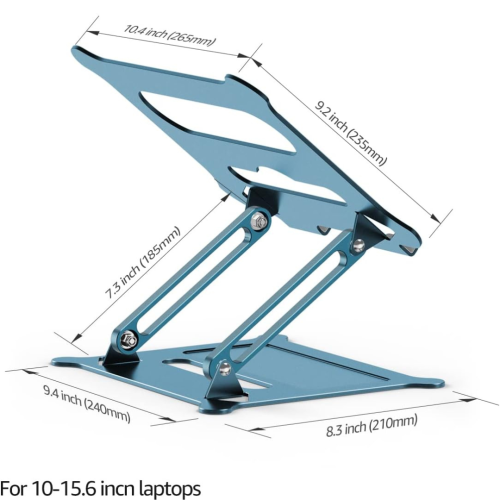 Laptop Notebook Stand Holder Adjustable Ultrabook Stand Riser Portable Compatible with MacBook Air Pro HP Dell XPS Lenovo All laptops 10-15.6"