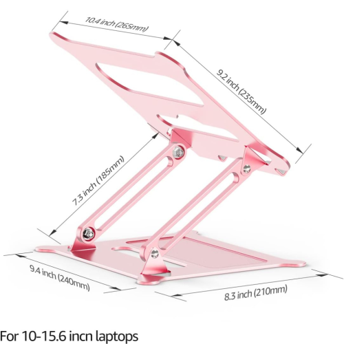 Laptop Notebook Stand Holder Adjustable Ultrabook Stand Riser Portable Compatible with MacBook Air Pro HP Dell XPS Lenovo All laptops 10-15.6"