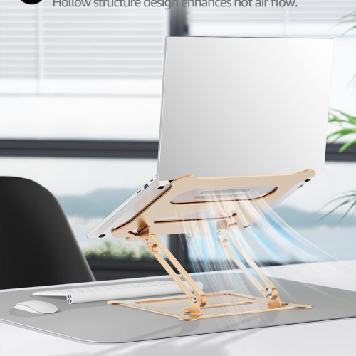 Laptop Notebook Stand Holder Adjustable Ultrabook Stand Riser Portable Compatible with MacBook Air Pro HP Dell XPS Lenovo All laptops 10-15.6"