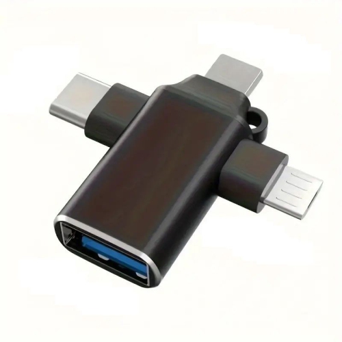 ISTAR  USB Type-C Lighting 4-In-1 Otg Adapter High Quality, Aluminum Material, Sturdy And Durable for Tablet & Hard Disk Drive Etc