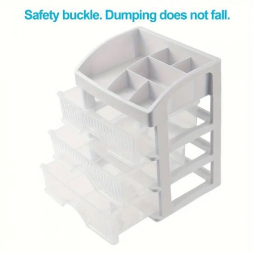 Makeup Organizer - This makeup box features a transparent drawer design