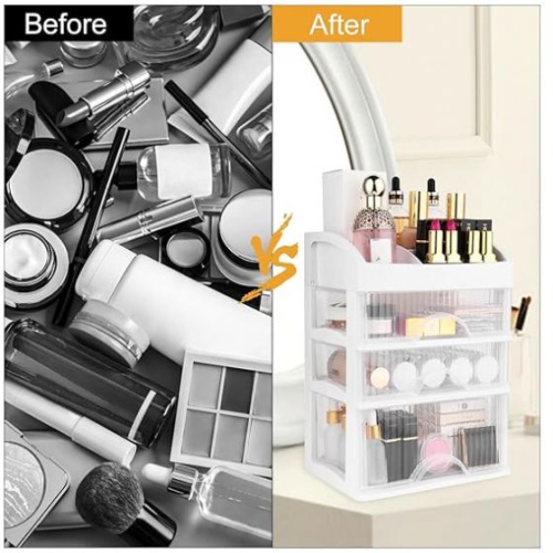 Makeup Organizer - This makeup box features a transparent drawer design