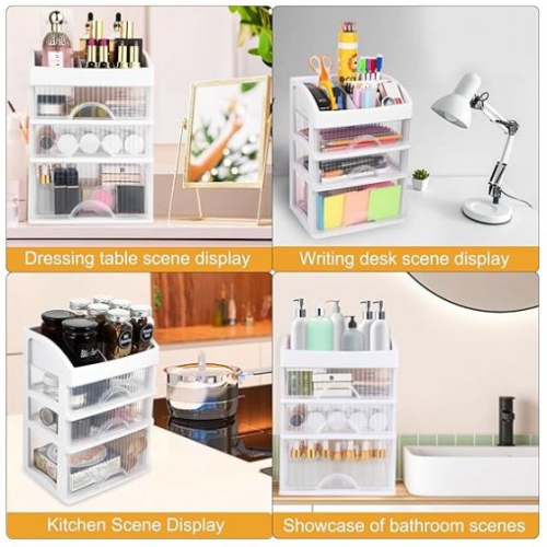 Makeup Organizer - This makeup box features a transparent drawer design