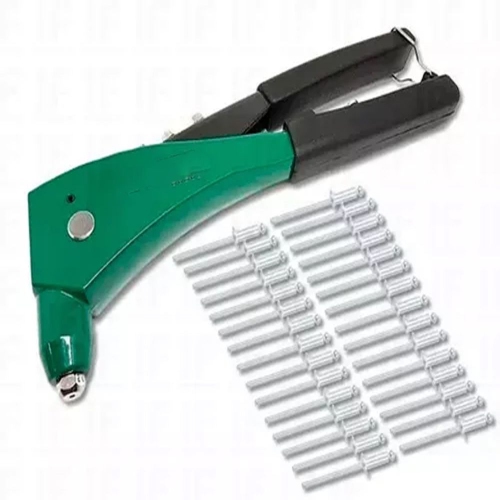 Rivet Gun Kit with 80Pcs Rivets: Professional Hand Riveter for DIY and Automotive Use