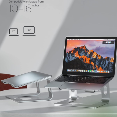Nulaxy Laptop Stand, Ergonomic Aluminum Laptop Mount Computer Stand, Detachable Laptop Riser Notebook Holder Stand Compatible with MacBook Air Pro,