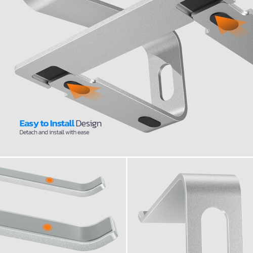 Nulaxy Laptop Stand, Ergonomic Aluminum Laptop Mount Computer Stand, Detachable Laptop Riser Notebook Holder Stand Compatible with MacBook Air Pro,