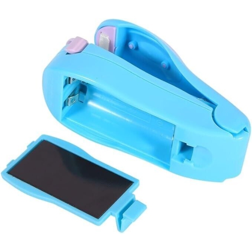 Mini Heat Sealing Machine for Home Use, Handheld Mini Portable Sealing Machine Heat Sealer Stapler for Packing home use-(BLUE)
