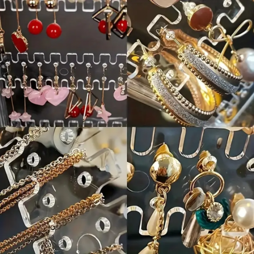 2 Doors Large Capacity Foldable Jewelry Display Stand - Large Capacity Foldable Jewelry Display Stand