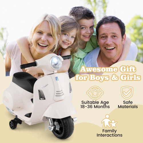 Gymax Kids Ride on Motorcycle w/ Training Wheels Headlight Horn 6V Battery