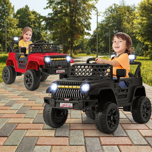 Gymax 12V Kids Ride on Truck Car Battery Powered Toddler Electric Vehicle w/ 3 Speeds