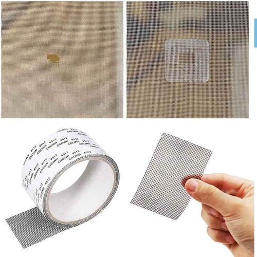 1 Roll Self-Adhesive Window Screen Repair Tape - Quickly And Easily Repair Tears And Holes