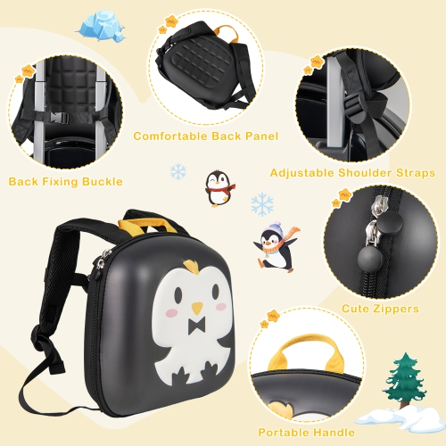 Gymax 4-Piece Kid's Luggage Set w/ 14'' Carry-on Hardside Spinner Toddler Luggage